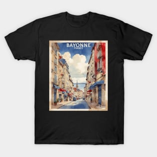 Bayonne France Vintage Travel Poster Tourism T-Shirt